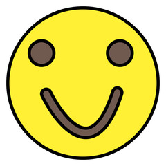 A unique design icon of cheerful emoji 