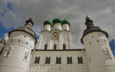 Fototapeta na wymiar Church of St. John the Evangelist at Kremlin of Rostov (Rostov Great). Yaroslavl oblast. Russia