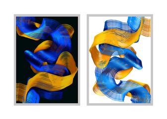 Creative minimalist hand-painted illustration for wall decoration, postcard cover design or brochure design.