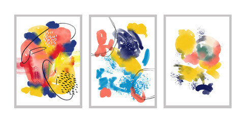 Creative minimalist hand-painted illustration for wall decoration, postcard cover design or brochure design.
