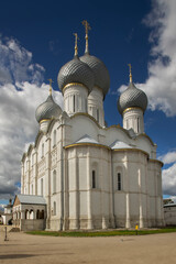 Fototapeta na wymiar Assumption cathedral at Kremlin of Rostov (Rostov Great). Yaroslavl oblast. Russia