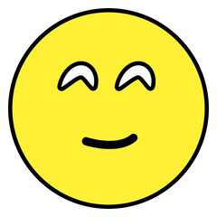 Fototapeta premium Flat design icon of smiley