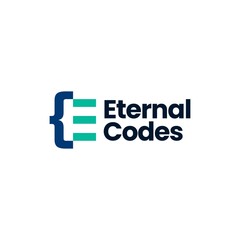 e letter mark code logo vector icon illustration