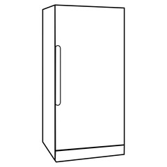 refrigerator line vector illustration