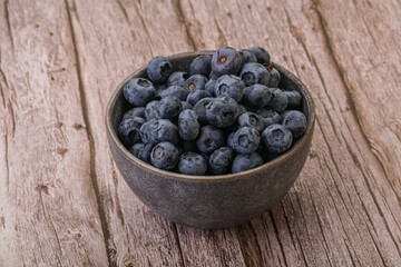 Ripe sweet tasty blueberries heap