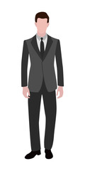 Business man human resources flat vector illustration.