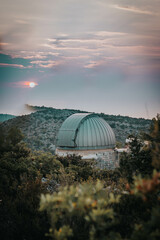 Crimean Astrophysical Observatory during the sunset