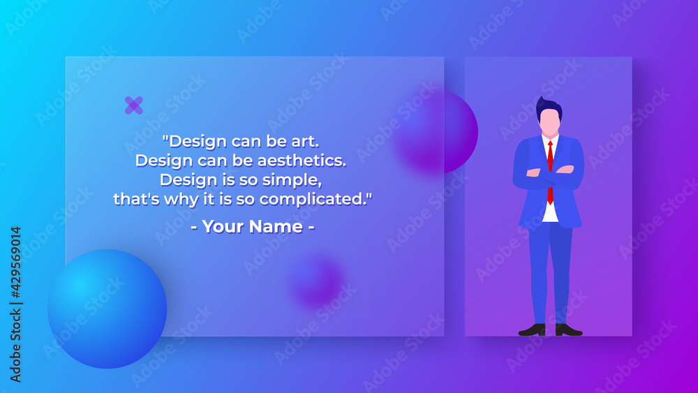 Aufkleber Glassmorphism concept with 3d geometric shapes. Frosted glass effect. Illustration on blurred gradient vector background