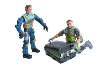 The internal structure of the power source the battery for the camera and other household...