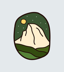 Design of Yosimete National Park for t-shirt Design, tee design ,patch emblem badge design