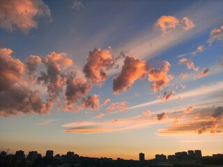sunset in the Yerevan, heart of Armenia