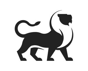 Simple logo design of a lion.
