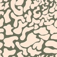 abstract pattern of curved lines, a combination of green and brown. Suitable for clothing design