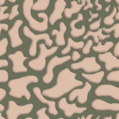 abstract pattern of curved lines, a combination of green and brown. Suitable for clothing design