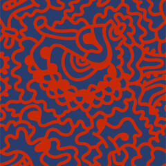 Seamless abstract decorative wave line pattern