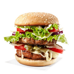 Double pork burger with gouda
