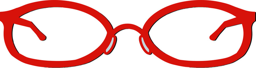Illustration of red glasses