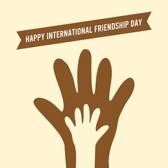 happy international friendship day design vector template
