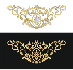 Decorative elegance luxury patterns baroque gold stock illustration