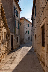 narrow street in the old town of Sibenik