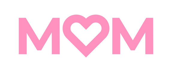Mom Heart Logo for Mother's Day