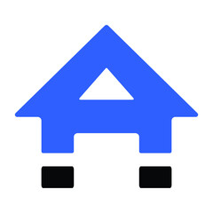 blue house icon