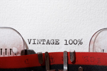 Vintage 100% text