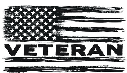 Vector Of The Distressed American Flag - Veteran usa Flag
