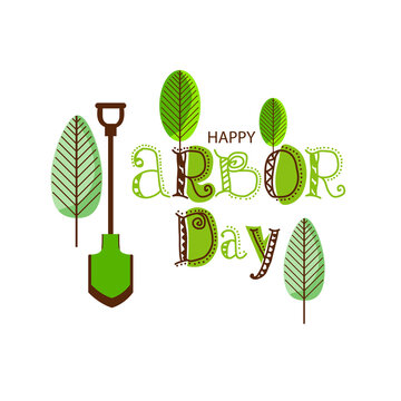 Vector illustration of a Background for Arbor Day.