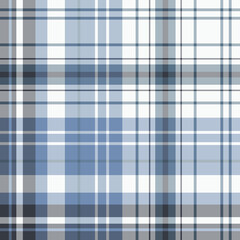 Seamless pattern in gray, discreet blue and white colors for plaid, fabric, textile, clothes, tablecloth and other things. Vector image.