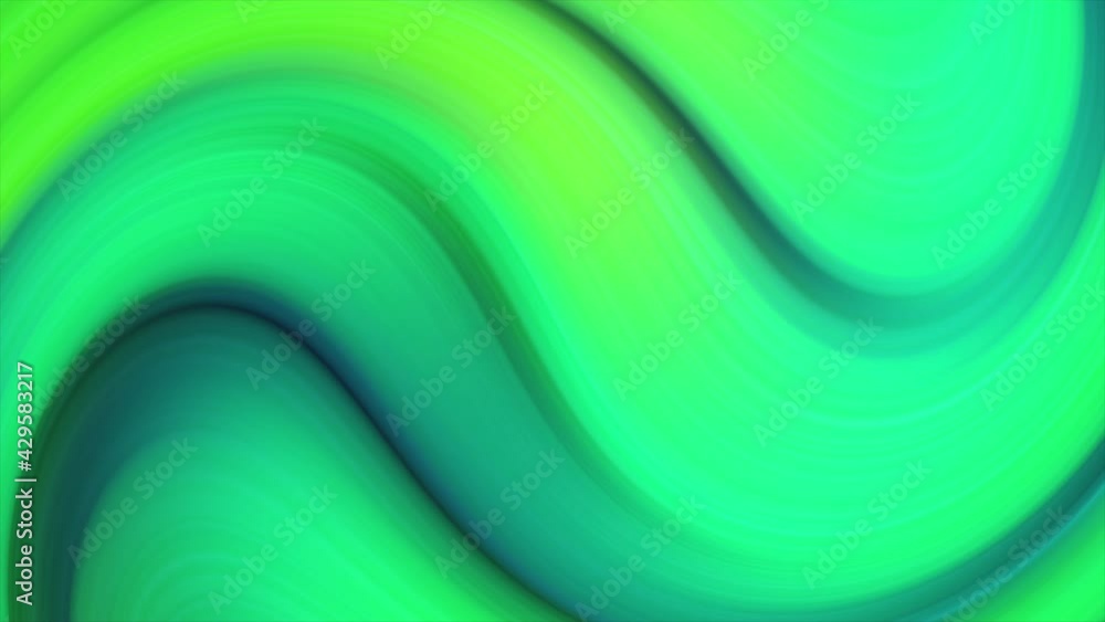 Poster liquid green gradient color, 3d animation graphic design elements. dynamic abstract background