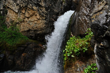 Kairak waterfall. Mountainous area near the city of Almaty.