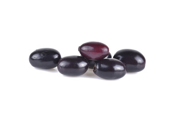 Jambolan plum or Java plum on white background