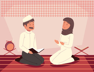 couple prayer quran