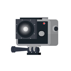 Action camera. Camera for video shooting, vector illustration