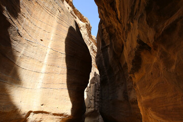 The Siq of Petra with its beautiful rocks