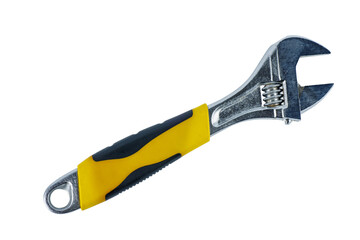 Universal pipe wrench isolated on white background