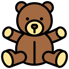 Teddy bear icon, Supermarket and Shopping mall related vector