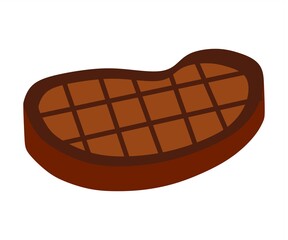Vector illustration of roast beef, steak and restaurant theme. suitable for advertising food products