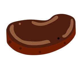 Vector illustration of roast beef with barbecue, steak and restaurant theme. suitable for advertising food products