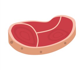 Vector illustration of fresh beef for roasting, steak and restaurant theme. suitable for advertising food products