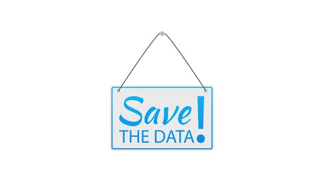 Save the date door sign. Banner promotion. Motion graphics.