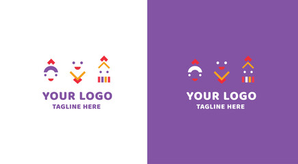 Book school kids logo vector. Kindergarten, school, Montessori