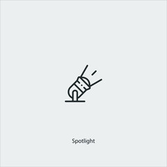 spotlight icon vector icon.Editable stroke.linear style sign for use web design and mobile apps,logo.Symbol illustration.Pixel vector graphics - Vector