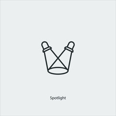 spotlight icon vector icon.Editable stroke.linear style sign for use web design and mobile apps,logo.Symbol illustration.Pixel vector graphics - Vector