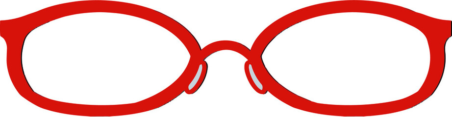 Illustration material of red glasses