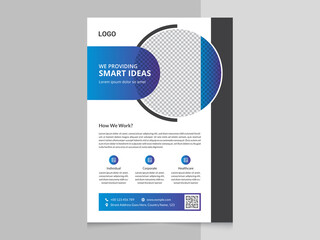 Corporate flyer template with Creative Business idea layout, Editable Flyer for Business Agency