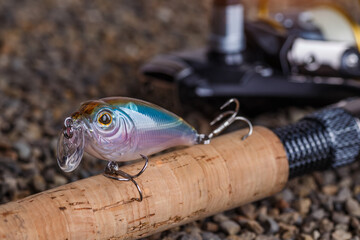 Spain.August 22, 2020.Fishing tackle - fishing spinning, lures and wobblers.Closeup of a fishing...