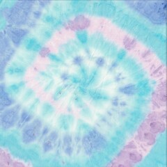 Pastel abstract swirl tie dye pattern. Spiral batik background. Boho, grunge style.
