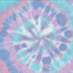Pastel abstract swirl tie dye pattern. Spiral batik background. Boho, grunge style.